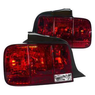 Spec-D® - Driver and Passenger Side Chrome/Red Sequential Euro Tail Lights