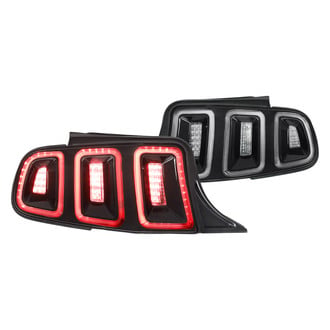 Spec-D® - Driver and Passenger Side Black Sequential Fiber Optic LED Tail Lights