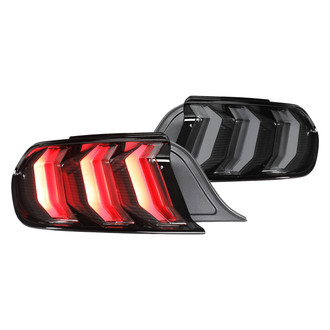 Spec-D® - Driver and Passenger Side Black/Smoke Sequential Euro Tail Lights