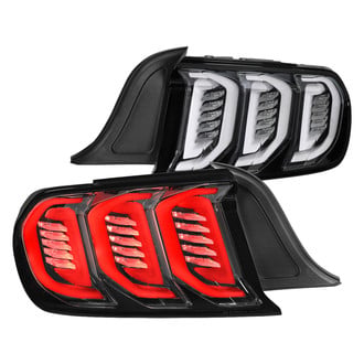 Spec-D® - Driver and Passenger Side Jet Black Sequential Fiber Optic LED Tail Lights