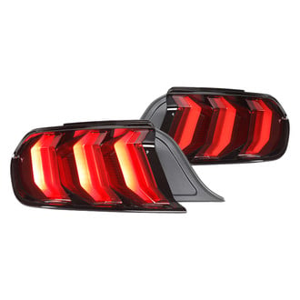 Spec-D® - Driver and Passenger Side Black/Clear Sequential Euro Tail Lights