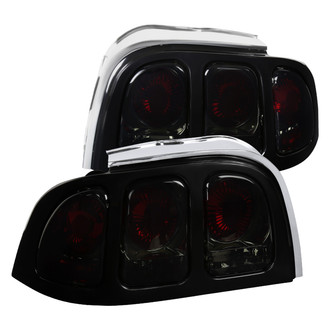 Spec-D® - Driver and Passenger Side Chrome Red/Smoke Euro Tail Lights