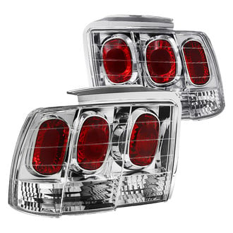 Spec-D® - Driver and Passenger Side Chrome/Red Euro Tail Lights