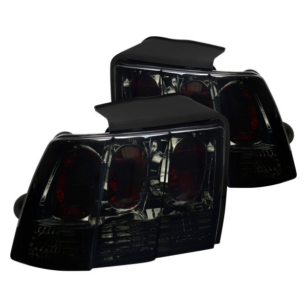 Spec-D® - Gray Red/Smoke Euro Tail Lights, Ford Mustang