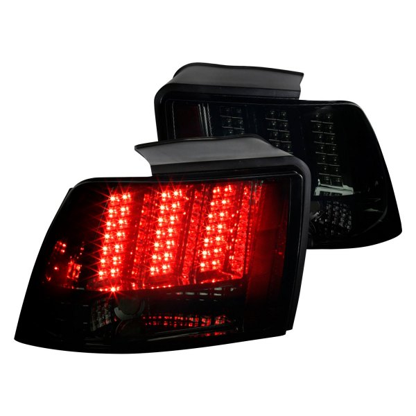 Spec-D® - Black/Smoke Sequential LED Tail Lights, Ford Mustang