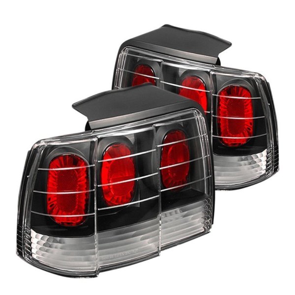 Spec-D® - Black/Red Euro Tail Lights, Ford Mustang