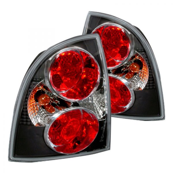 Spec-D® - Black/Red Euro Tail Lights, Volkswagen Passat