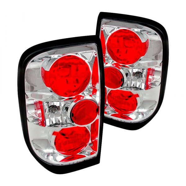 Spec-D® - Chrome/Red Euro Tail Lights, Nissan Pathfinder