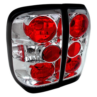 Spec-D® - Driver and Passenger Side Chrome/Red Euro Tail Lights
