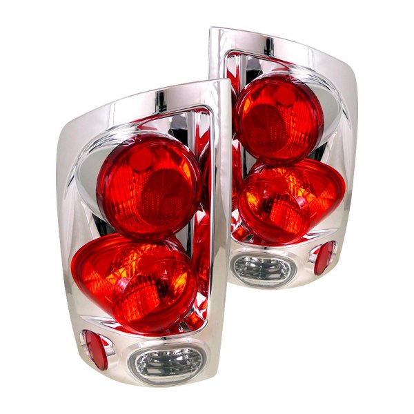 Spec-D® - Chrome/Red Euro Tail Lights, Dodge Ram