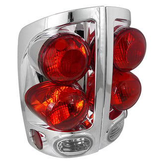 Spec-D® - Driver and Passenger Side Chrome/Red Euro Tail Lights