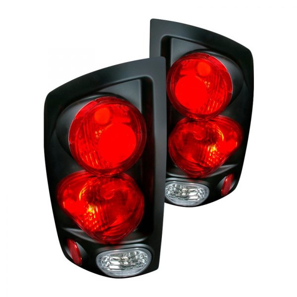 Spec-D® - Black/Red Euro Tail Lights, Dodge Ram
