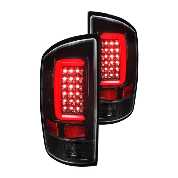 Spec-D® - Gloss Black LED Tail Lights, Dodge Ram