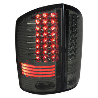 Spec-D® - Driver and Passenger Side Black/Smoke Fiber Optic LED Tail Lights