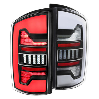 Spec-D® - Driver and Passenger Side Matte Black Fiber Optic LED Tail Lights