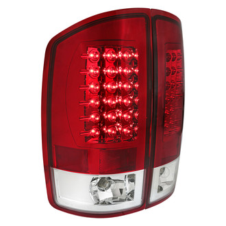 Spec-D® - Driver and Passenger Side Chrome/Red LED Tail Lights