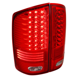 Spec-D® - Driver and Passenger Side Chrome/Red Fiber Optic LED Tail Lights