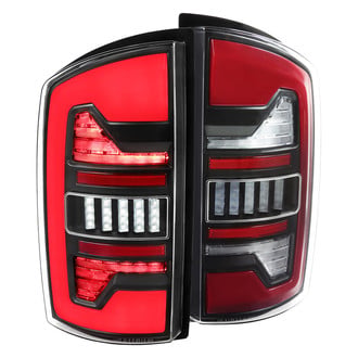 Spec-D® - Driver and Passenger Side Black Fiber Optic LED Tail Lights