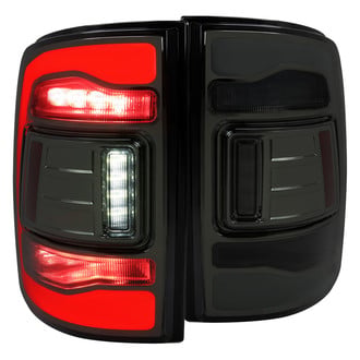 Spec-D® - Driver and Passenger Side Chrome/Smoke Fiber Optic LED Tail Lights