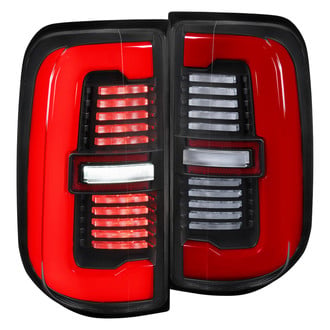 Spec-D® - Driver and Passenger Side Gloss Black Sequential Fiber Optic LED Tail Lights