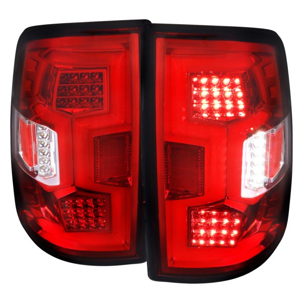Spec-D® - Chrome/Red Sequential Fiber Optic LED Tail Lights