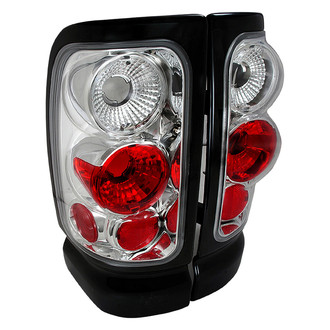 Spec-D® - Driver and Passenger Side Chrome/Red Euro Tail Lights