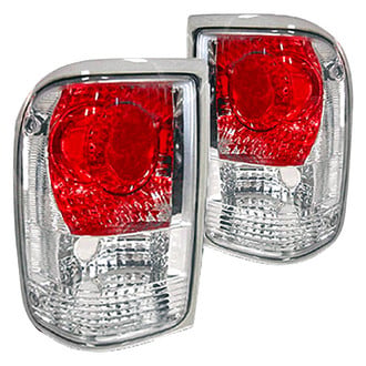 Spec-D® - Driver and Passenger Side Chrome/Red Euro Tail Lights
