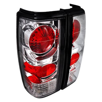 Spec-D® LT-S1082-APC - Driver and Passenger Side Chrome/Red Euro Tail Lights