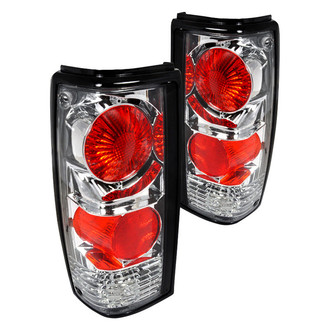 Spec-D® - Driver and Passenger Side Chrome/Red Euro Tail Lights
