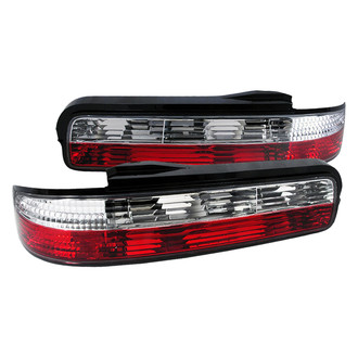 Spec-D® - Driver and Passenger Side Chrome/Red Factory Style Tail Lights