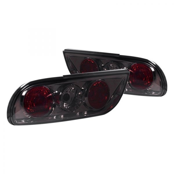 Spec-D® - Chrome Red/Smoke Euro Tail Lights, Nissan 240SX