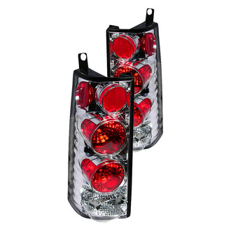 Spec-D® - Driver and Passenger Side Chrome/Red Euro Tail Lights