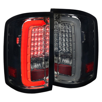 Spec-D® - Driver and Passenger Side Chrome/Smoke Fiber Optic LED Tail Lights