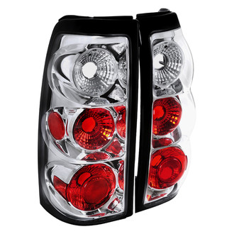 Spec-D® - Driver and Passenger Side Chrome/Red Euro Tail Lights
