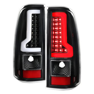 Spec-D® - Driver and Passenger Side Black Fiber Optic LED Tail Lights