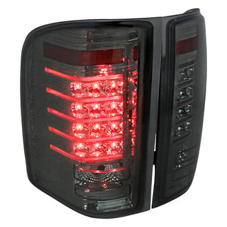 Spec-D® - Driver and Passenger Side Chrome/Smoke Fiber Optic LED Tail Lights