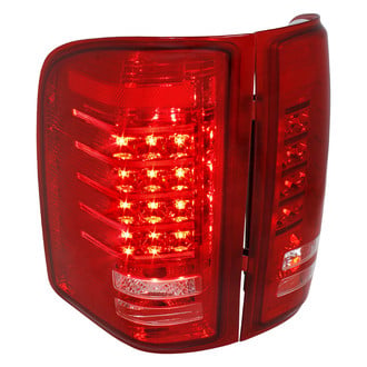 Spec-D® - Driver and Passenger Side Chrome/Red LED Tail Lights