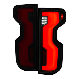 Spec-D® - Driver and Passenger Side Matte Black Sequential Fiber Optic LED Tail Lights