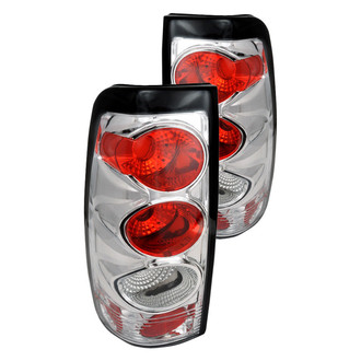 Spec-D® - Driver and Passenger Side Chrome/Red Euro Tail Lights