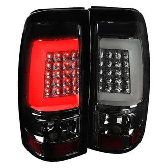 Spec-D® - Driver and Passenger Side Chrome/Smoke Fiber Optic LED Tail Lights