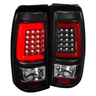 Spec-D® - Driver and Passenger Side Black Fiber Optic LED Tail Lights