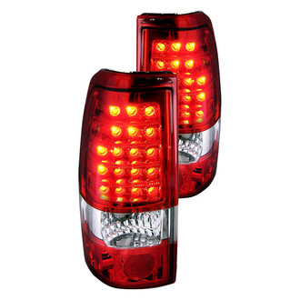 Spec-D® - Driver and Passenger Side Chrome/Red LED Tail Lights