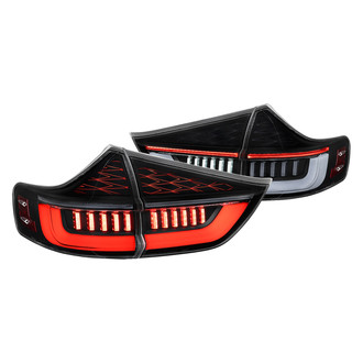 Spec-D® - Driver and Passenger Side Black Sequential Fiber Optic LED Tail Lights