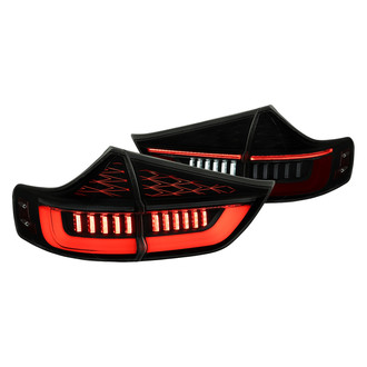 Spec-D® - Driver and Passenger Side Black Sequential Fiber Optic LED Tail Lights