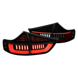 Spec-D® - Driver and Passenger Side Black Sequential Fiber Optic LED Tail Lights