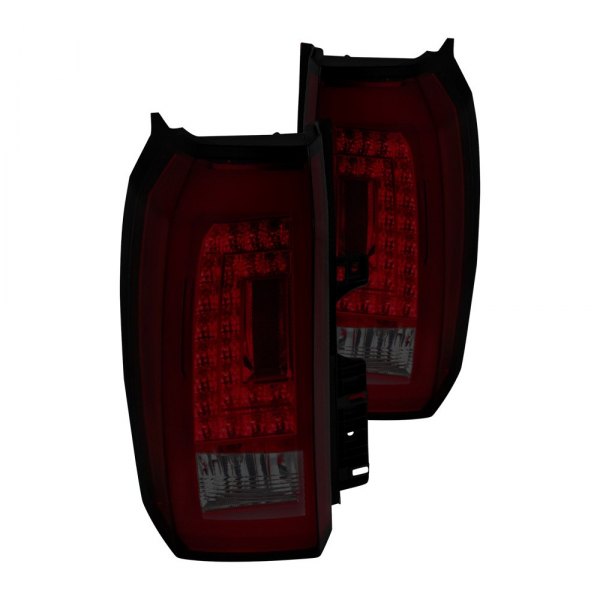 Spec-D® - Chrome Red/Smoke Fiber Optic LED Tail Lights