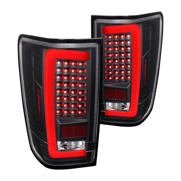 Spec-D® - Matte Black Fiber Optic LED Tail Lights