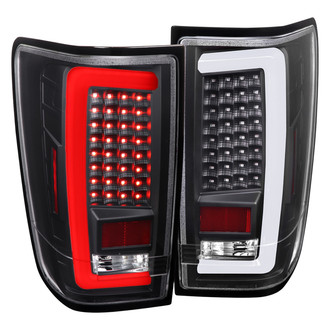 Spec-D® - Driver and Passenger Side Matte Black Fiber Optic LED Tail Lights