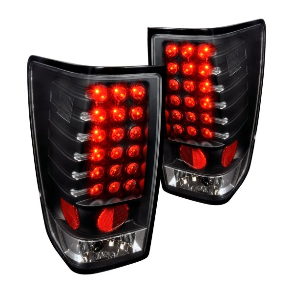 Spec-D® - Black LED Tail Lights, Nissan Titan