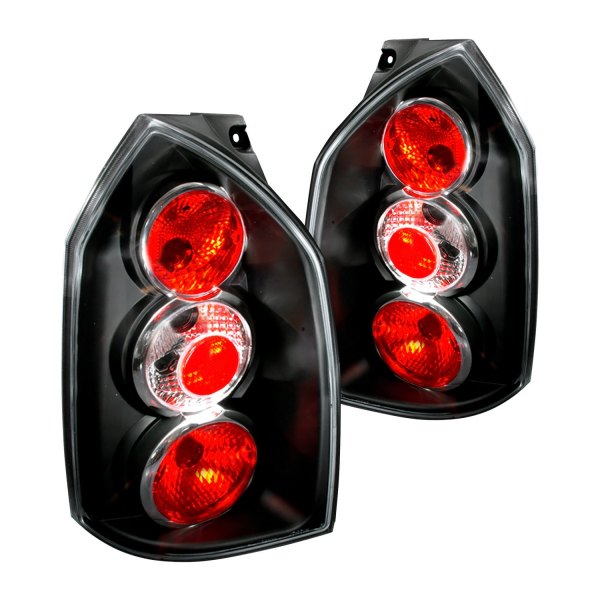 Spec-D® - Black/Red Euro Tail Lights, Hyundai Tucson